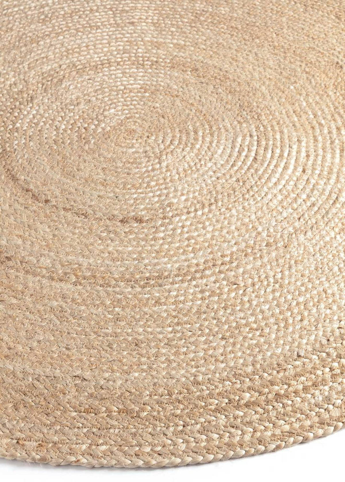 TEPPICH rund aus natürlicher Jute beige - Beige, Naturmaterialien (90/90cm) - AFK Living