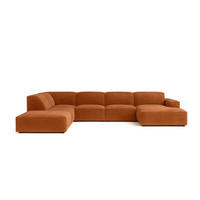 ECKSOFA Cursal V, Stoff Salvador, Braun, Links - Braun, Holz (364/262cm) - Kaiser Möbel