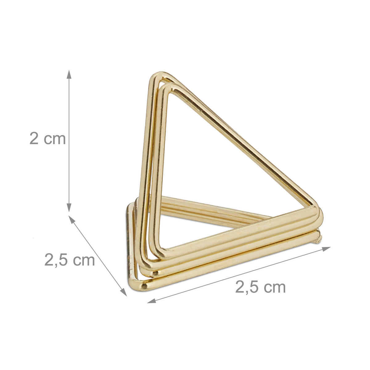 48XDRŽIAK na stôl - zlatá, kov (2.5/2/2.5cm) - Relaxdays