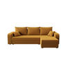 ECKSOFA HEWLET L BIS Zoom 9 Rechts mit Schlaffunktion - Currygelb, Textil (240/140cm) - Bedante