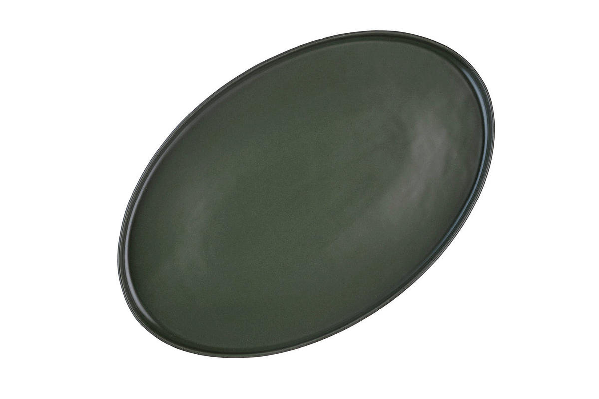 SERVIERPLATTEN Scandi - 3er-Set - Olive - Grün, Keramik (1/1/1cm) - Björn