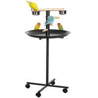 VOGELFUTTERSTATION DE-17835 4 Rollen & 2 Edelstahlnäpfe Grau - Grau, Metall (60/111/60cm) - ComfortXL