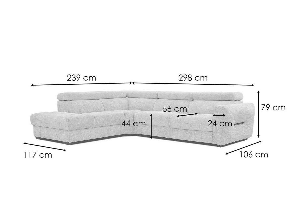 ECKSOFA CALVERA 5-Sitzer, dunkelorange - Dunkelorange, Holzwerkstoff/Textil (239/298cm) - Courtois Laville