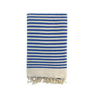 HAMMAMTUCH Traditionelle Yadara 200x200 190g/m² dunkelblau - Blau, Textil (200/200cm) - LE COMPTOIR DE LA PLAGE