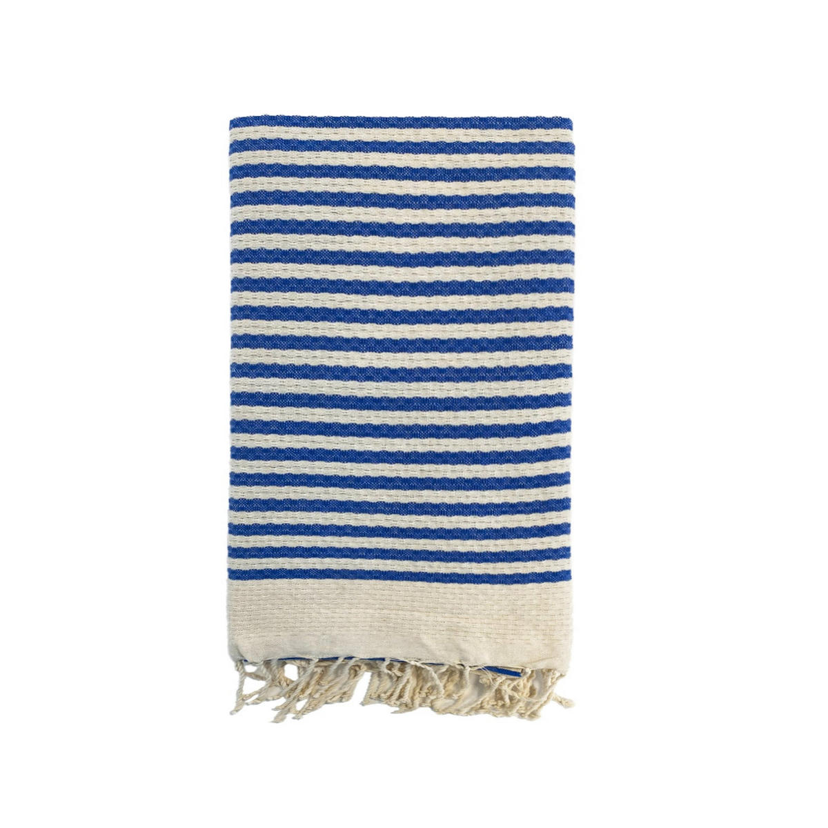 HAMMAMTUCH Traditionelle Yadara 200x200 190g/m² dunkelblau - Blau, Textil (200/200cm) - LE COMPTOIR DE LA PLAGE