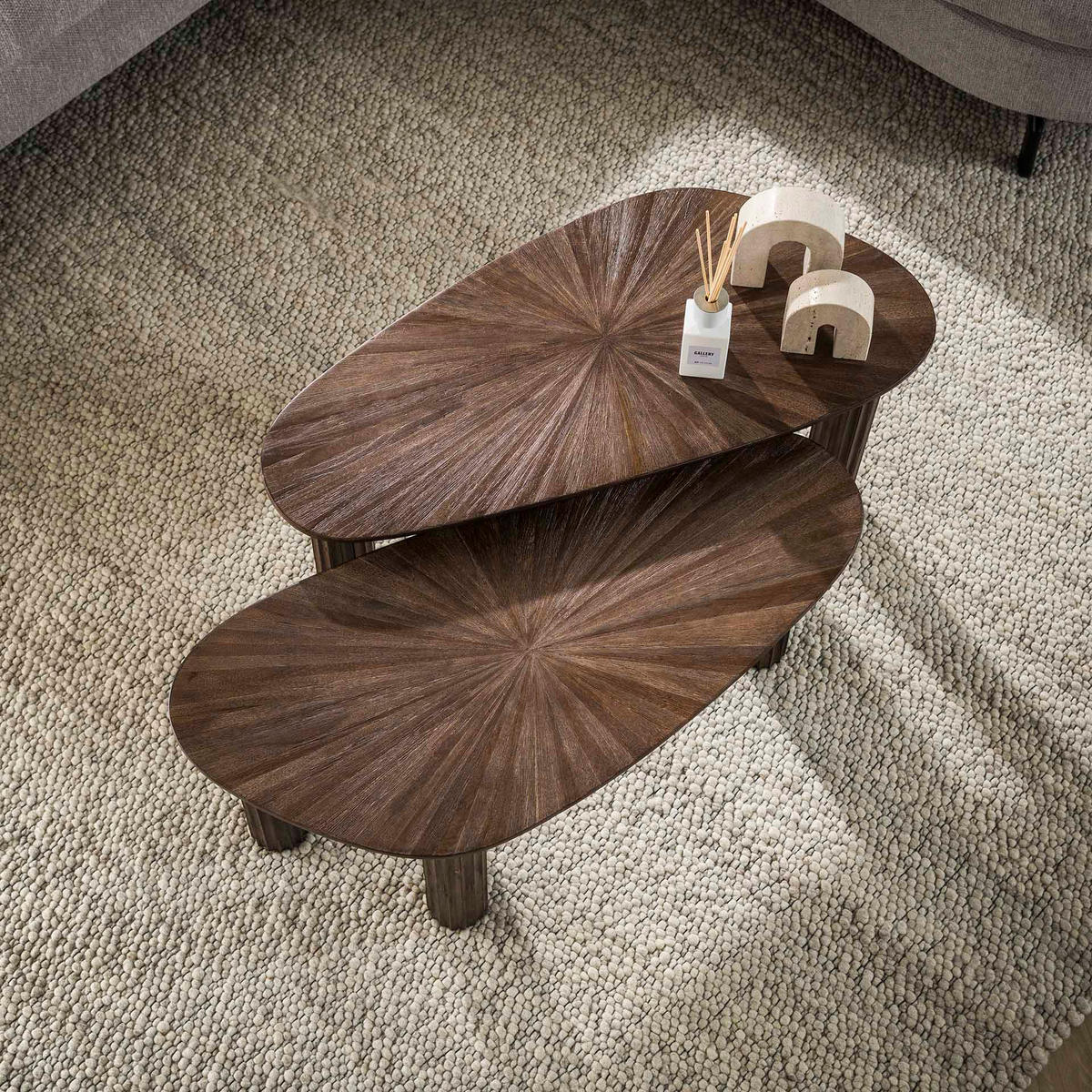 COUCHTISCH Maya Braun 39/84/43 cm 2er-Set - Braun, Holz (39/84/43cm) - Hoyz Collection