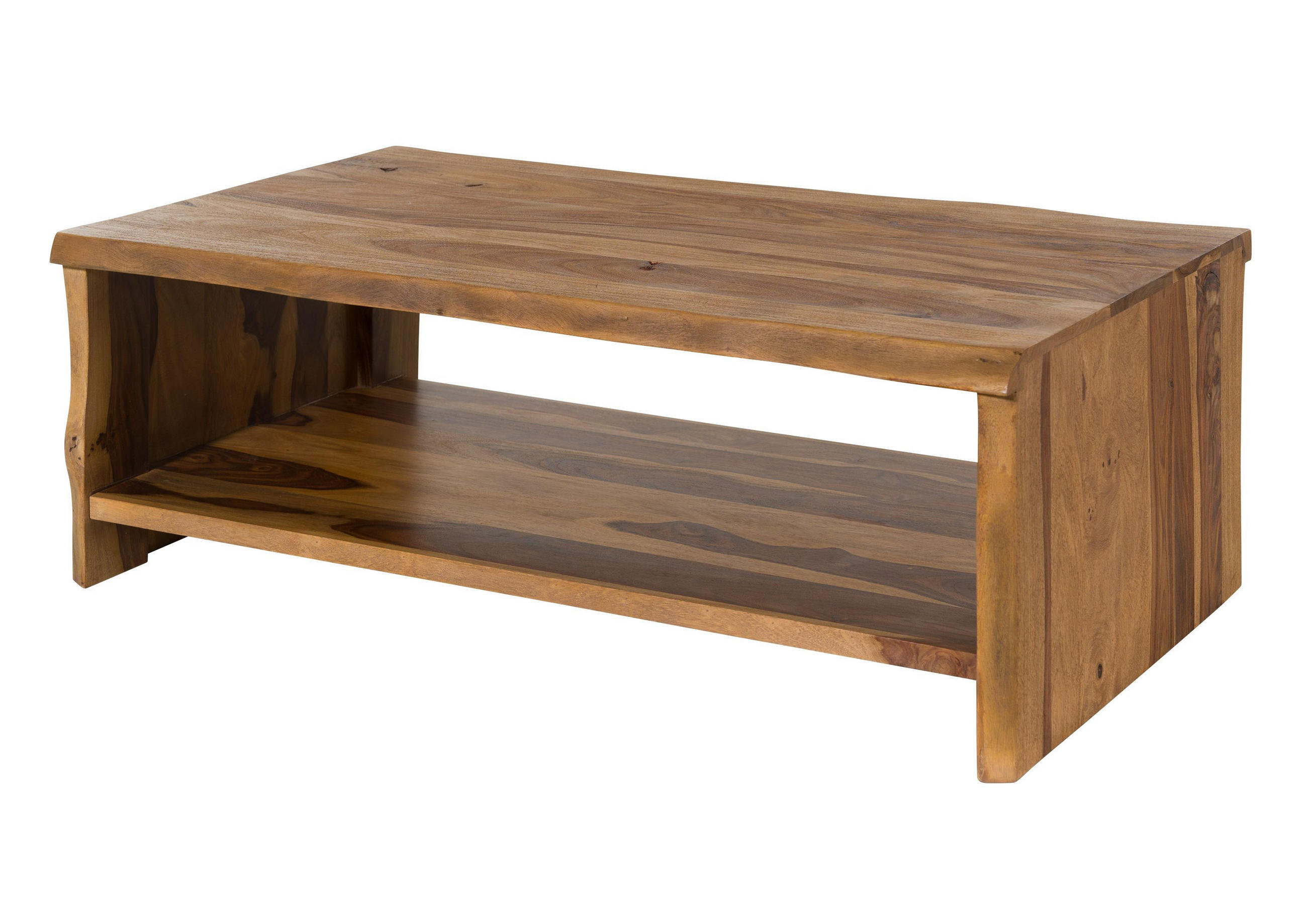 COUCHTISCH Sheesham 118x70x40 natur lackiert / sandgestrahlt PURE SHEESHAM #205 - Braun, Holzwerkstoff (118/70/40cm) - Massivmoebel24