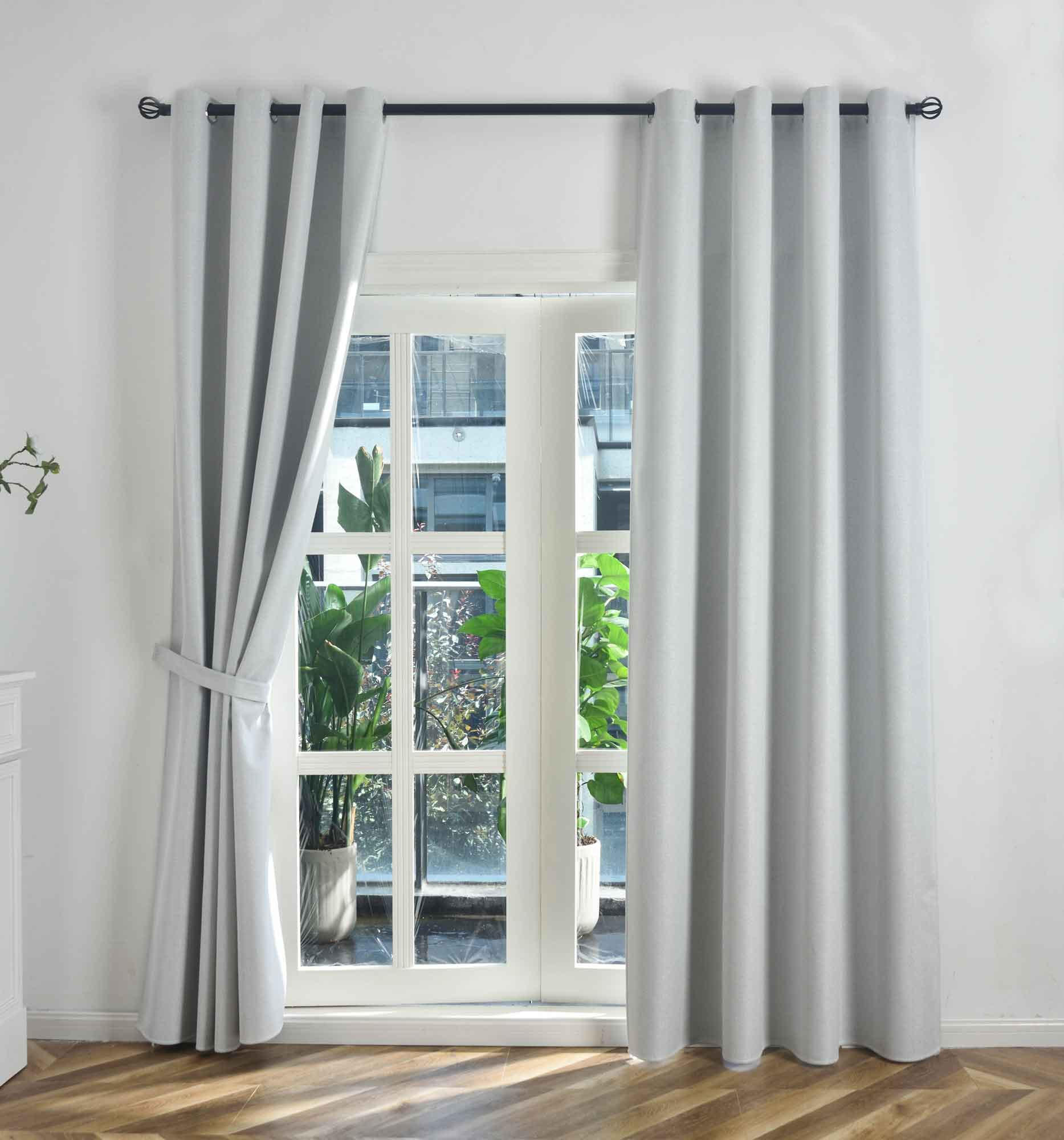 VORHANG 2ER SET »München Dark« HxB 175x145 cm Stein - Hellgrau, Textil (145/175cm) - Gardinenbox
