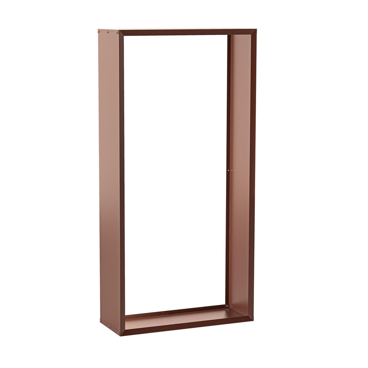 BRENNHOLZREGAL Wooker high Kaminholzregal Holzlagersystem Braun 99 x 199 cm - Braun, Metall (99/199/199cm) - Alberts