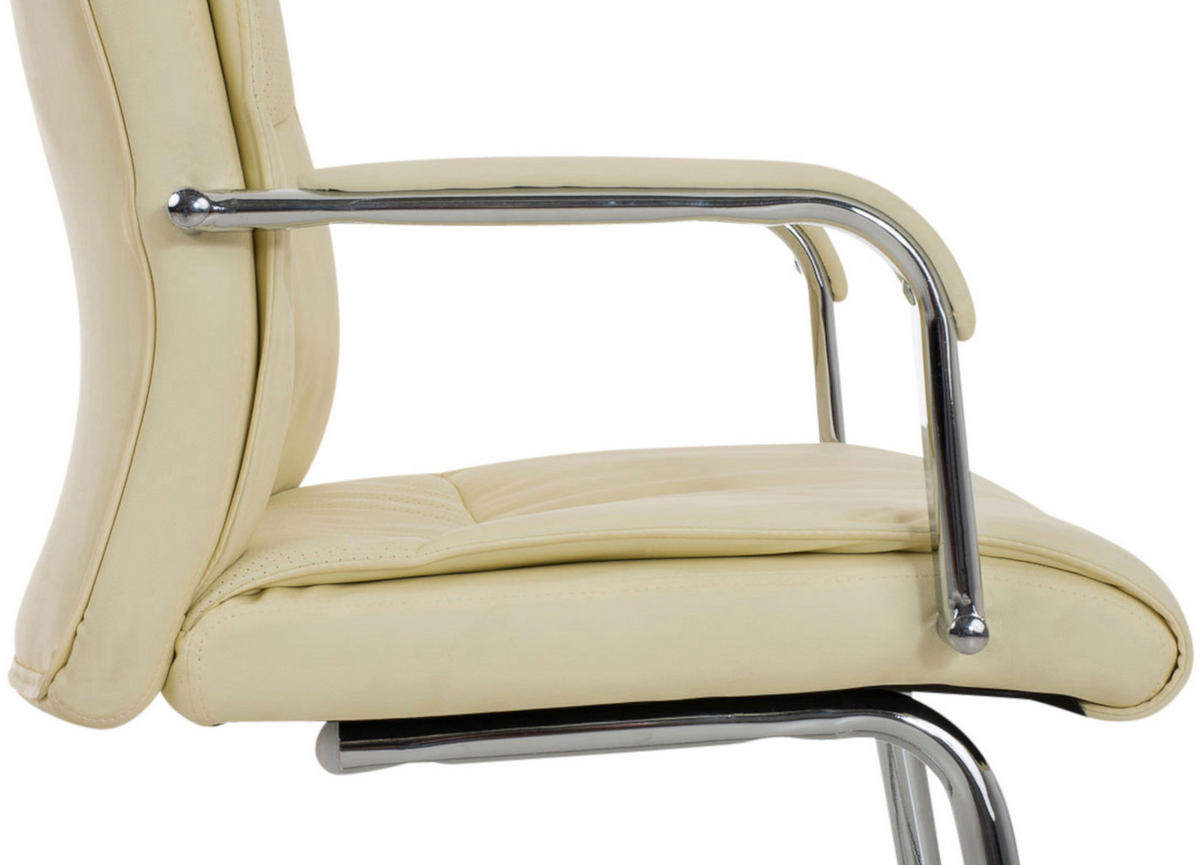 SCHWINGSTUHL 2er Set Lederlook creme - Creme, Textil/Metall (49/105/60cm) - CLP