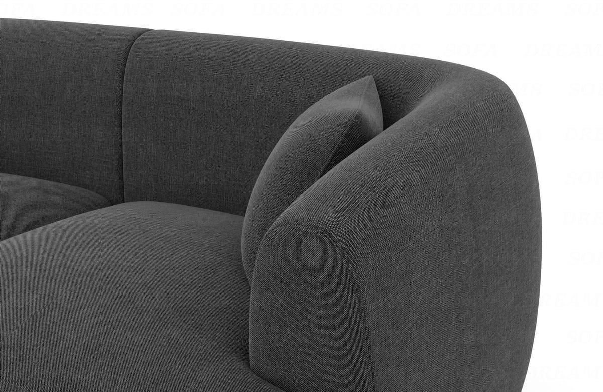 WOHNLANDSCHAFT Azura Anthrazit Strukturstoff - Anthrazit, Kunststoff (325/78/177cm)