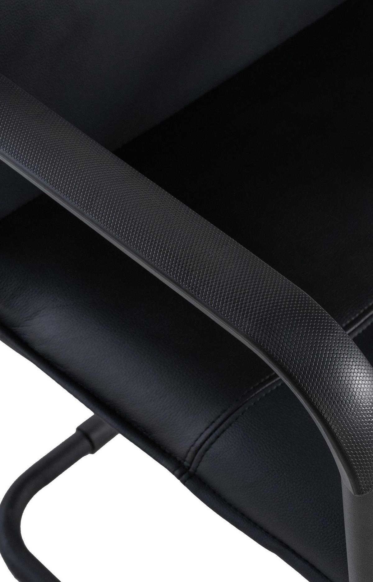 SCHWINGSTUHL Lederlook Schwarz/Schwarz - Schwarz, Textil/Metall (56/92/60cm) - CLP