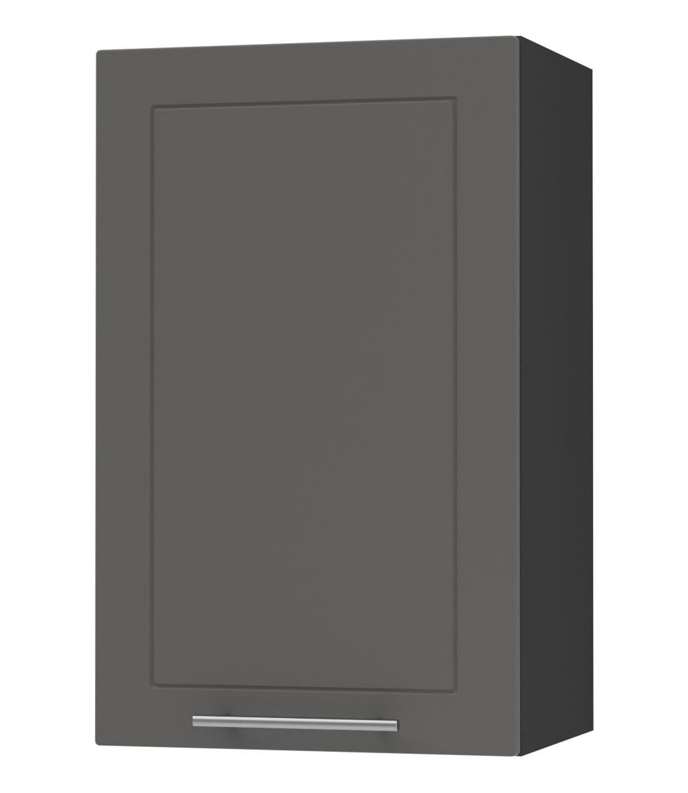KÜCHENHÄNGESCHRANK Kvantum W2/45 Graphit Matt / Schwarz Matt 45 / 32,5 / 72cm - Schwarz/Graphitfarben, Holz/Holzwerkstoff (45/72/32.5cm) - Feldmann-Wohnen
