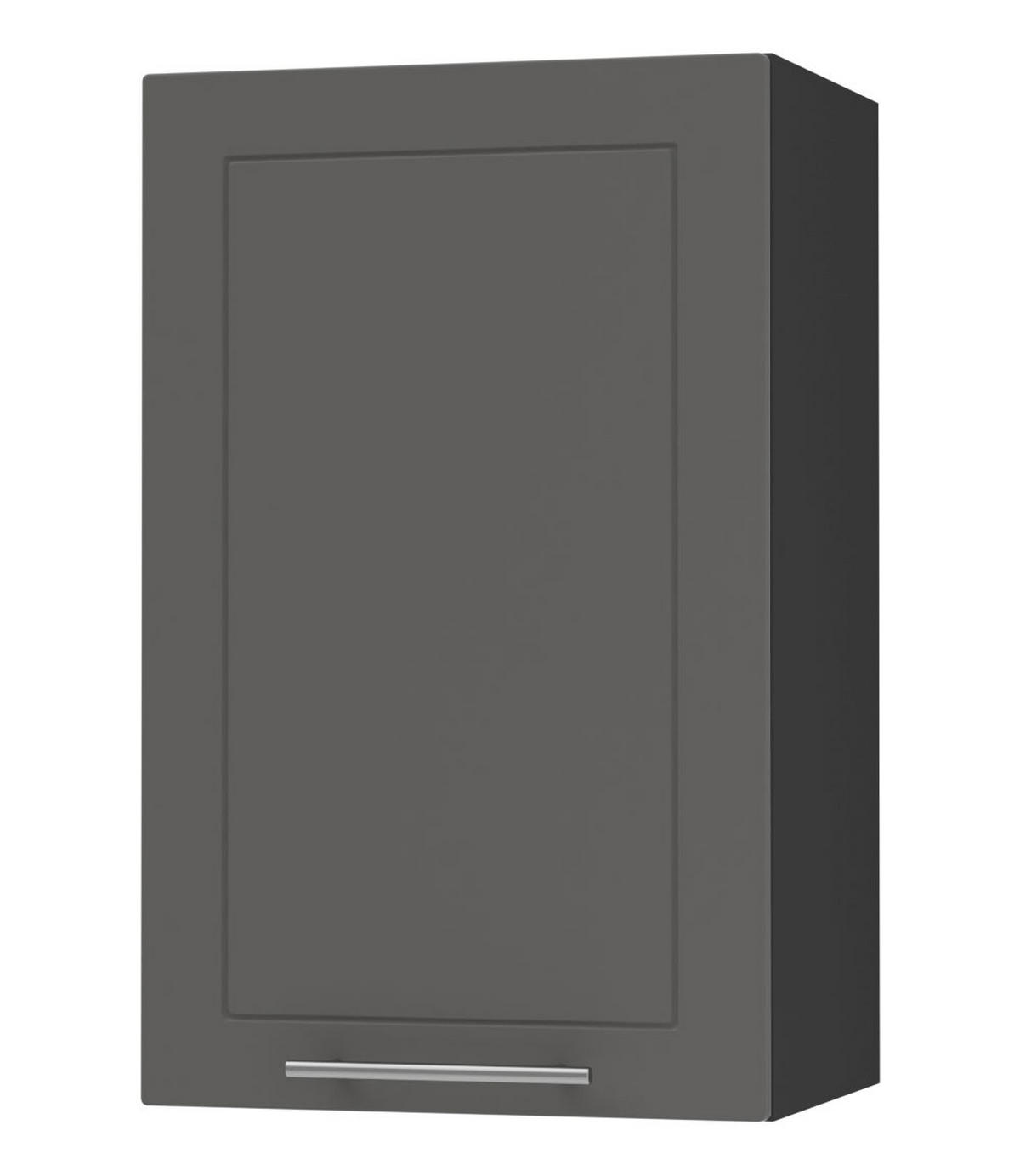 KÜCHENHÄNGESCHRANK Kvantum W2/45 Graphit Matt / Schwarz Matt 45 / 32,5 / 72cm - Schwarz/Graphitfarben, Holz/Holzwerkstoff (45/72/32.5cm) - Feldmann-Wohnen