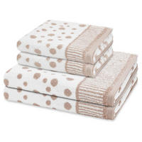 FROTTIERSET Punkte allover 4-teilig - Beige, Textil (50/100cm) - Ross