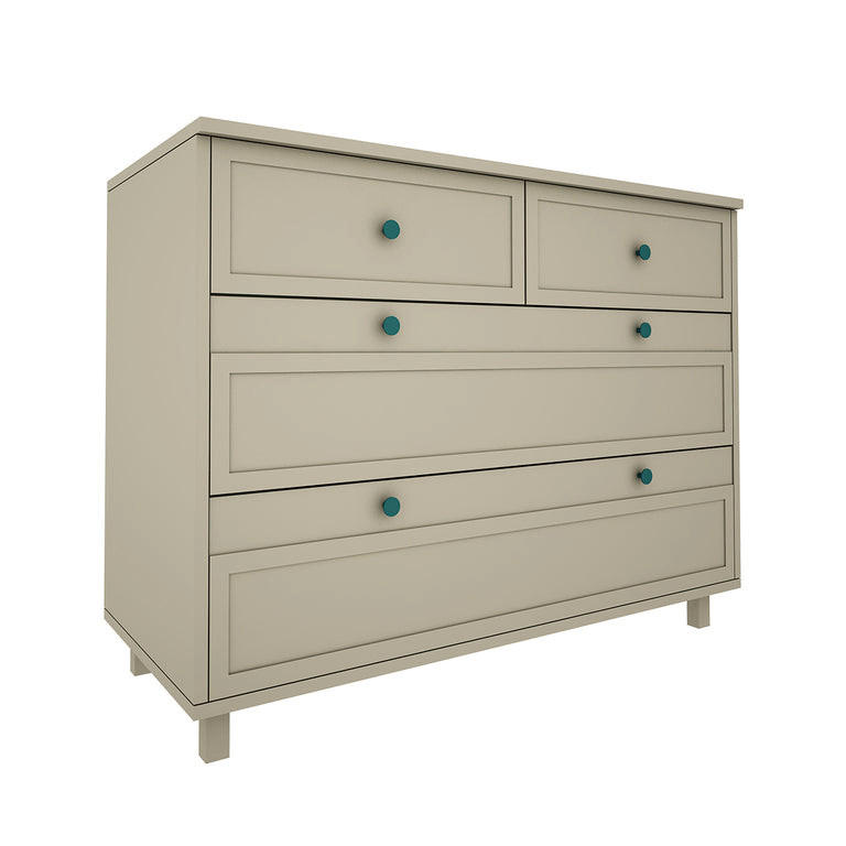 DJEČJA KOMODA Gabriel Zeleni - zelena, drvni materijal (117/92/50cm) - Petits-meubles