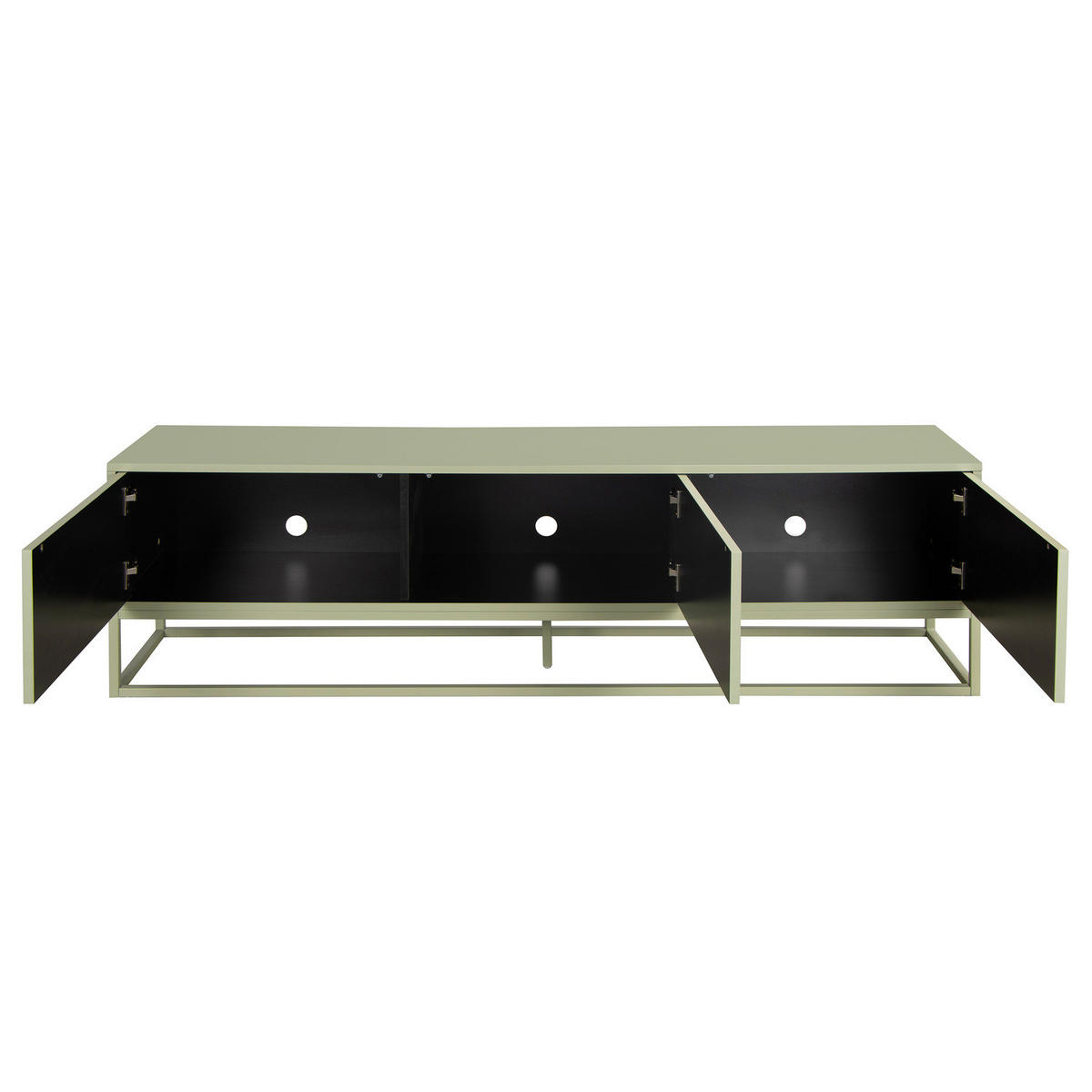 TV-LOWBOARD - Salbeigrün, Holzwerkstoff/Metall (180/52/40cm) - home24