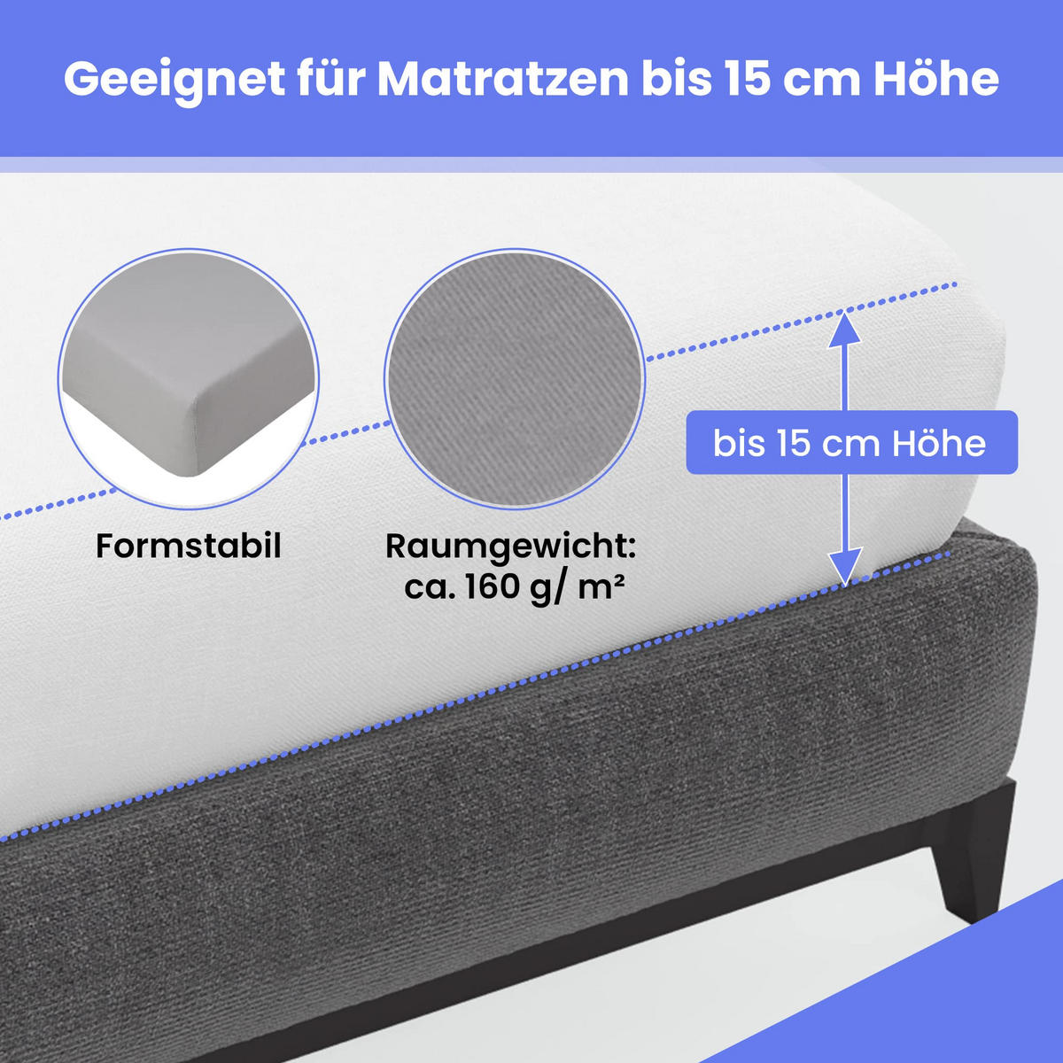 SPANNBETTLAKEN 60/120 cm, Baumwolle Elastisch 100 % Baumwolle Weiß - Weiß, Textil (60/120cm) - Best For Home