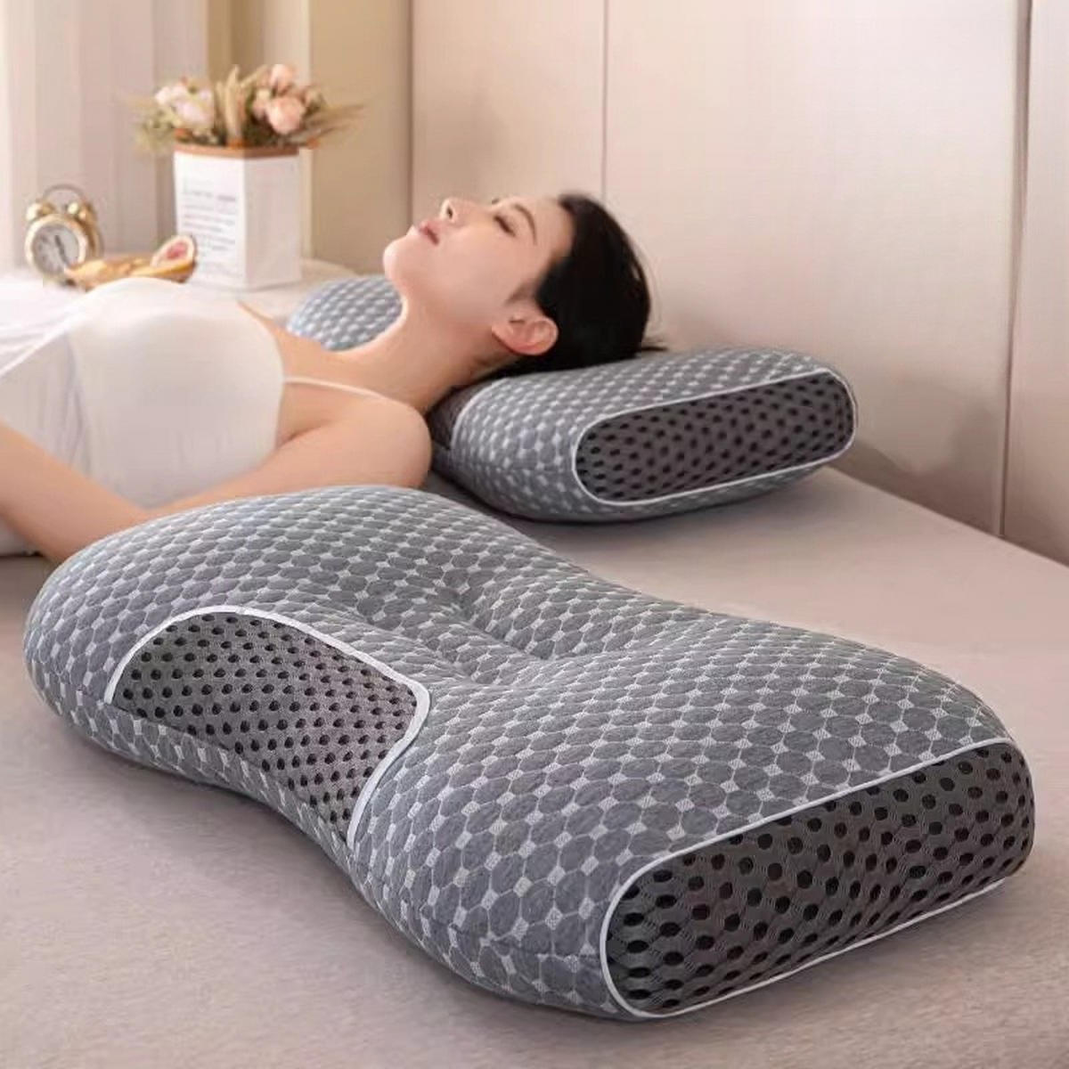KISSEN-48*78-GRAU - Grau, Textil (45/70cm)