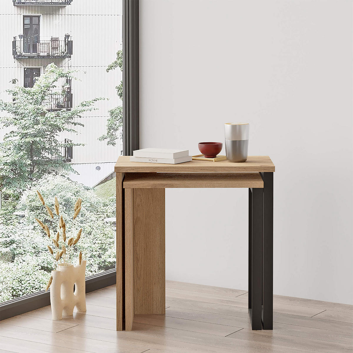 COUCHTISCHSET 2er Set - Braun, Holzwerkstoff (29.5/51/53cm) - Mobili Rebecca
