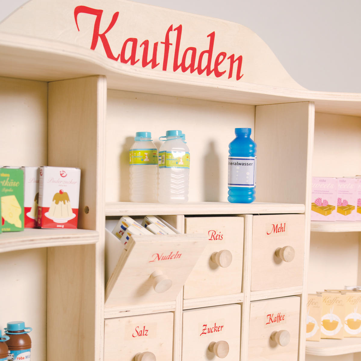 VERKAUFSSTAND inkl. Zubehör - Naturfarben, Holzwerkstoff (109/120/92cm) - Roba