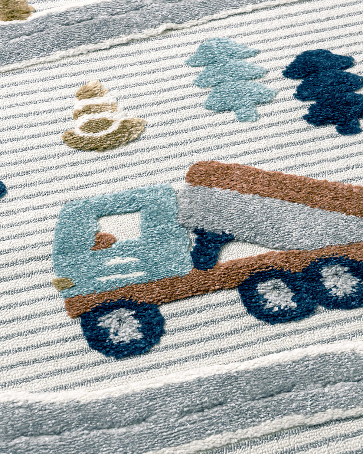 KINDERTEPPICH Buffo Lilu Mazovia 140x200cm Braun Creme Straßen Mittelflor - Braun, Textil (140/200cm) - Mazovia