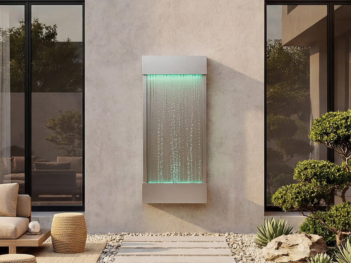 GARTENBRUNNEN - 56.5 cm x 13 cm - Metall - Silberfarben SOLINA - Silberfarben, Metall (13/56.5/122cm) - Vente-Unique