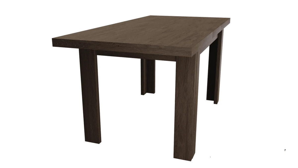 ESSTISCH ausziehbar 120-160 cm Esche dunkel - Dunkelbraun, Holzwerkstoff (120/80/48cm)