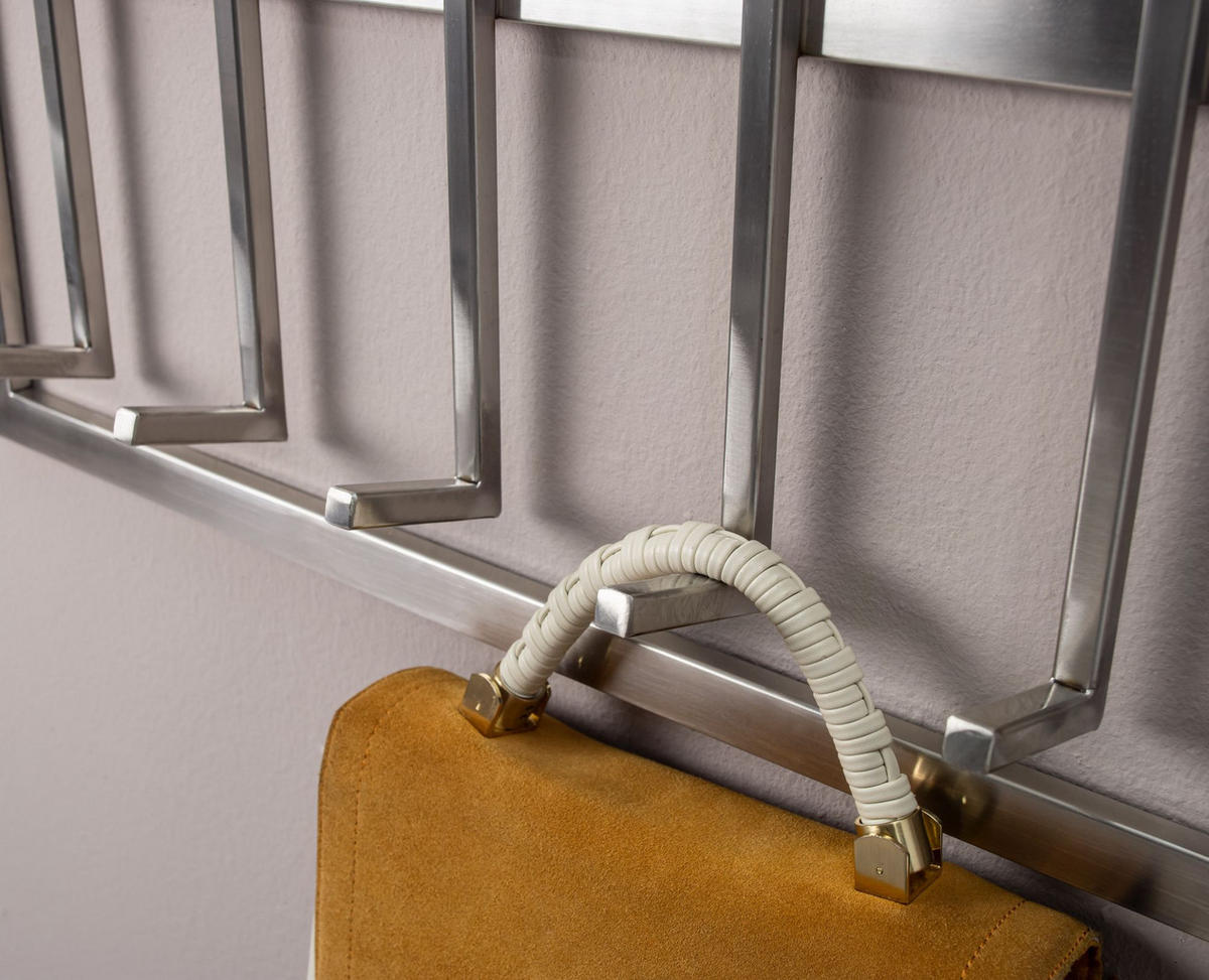 WANDGARDEROBE Metall Silber Modern 60x100x7,5 cm schlichtes Design - Silberfarben, Metall (60/100/8cm) - KADIMA DESIGN