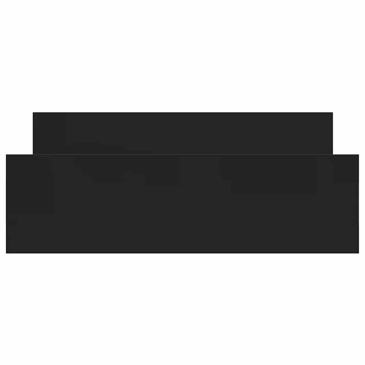 BETTGESTELL Mit Kopf- Und Fussteil Schwarz 140/200 Cm - Schwarz, Holzwerkstoff (140/200cm) - vidaXL