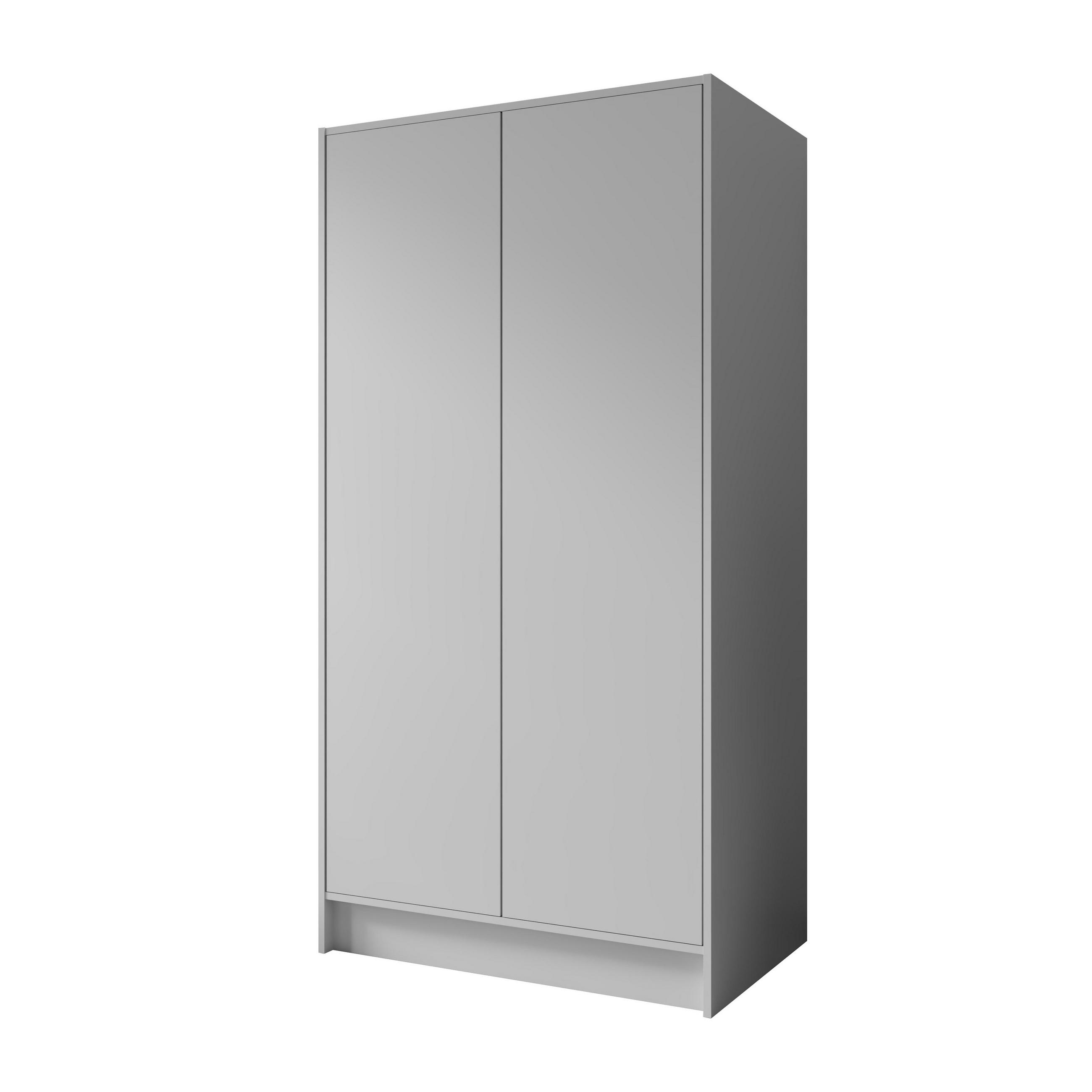 Meblini Flügeltürenschrank Weiß 102x200x51 cm
