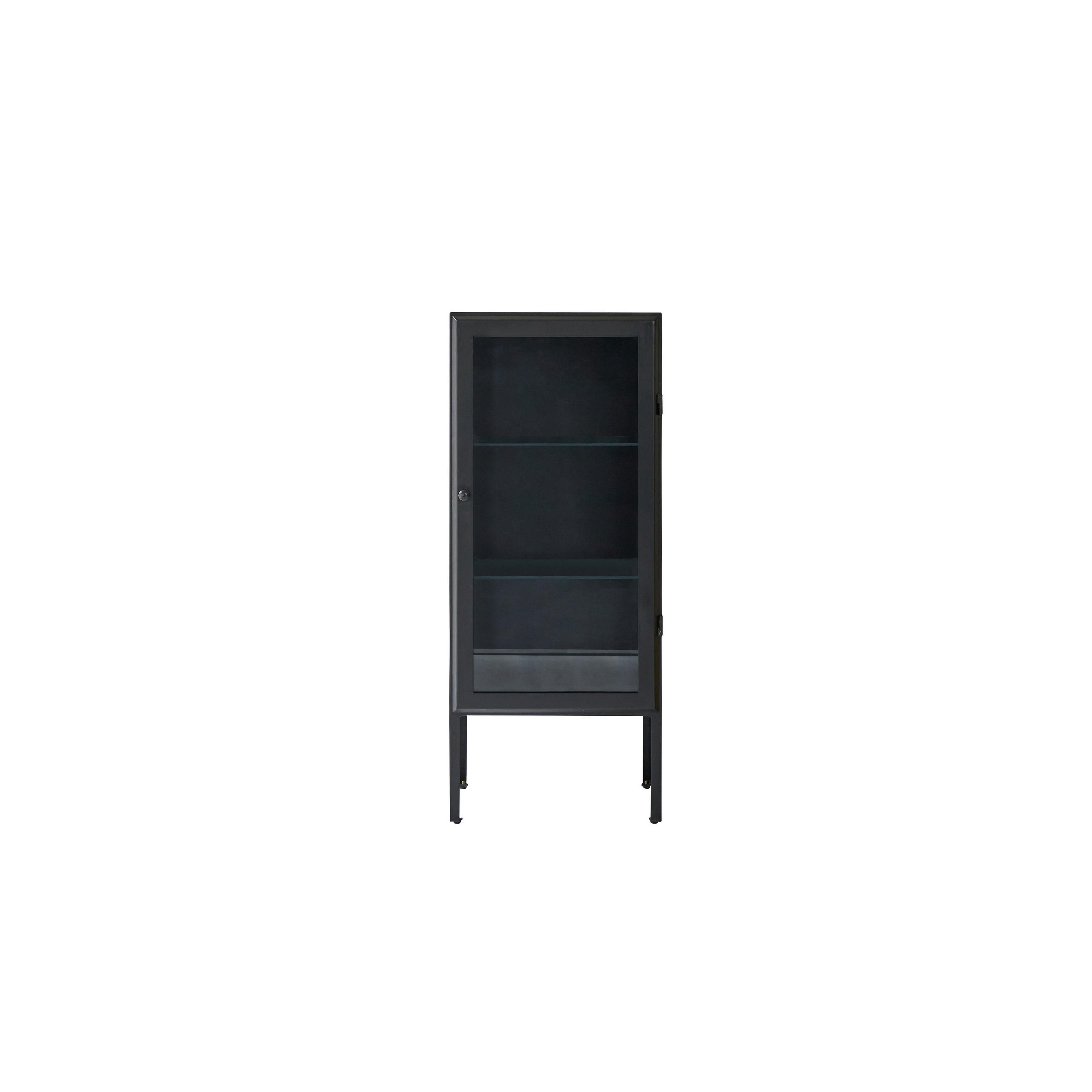 HOCHSCHRANK Lison Schwarz aus Metall - Schwarz, Metall (50/120/35cm) - Tikamoon