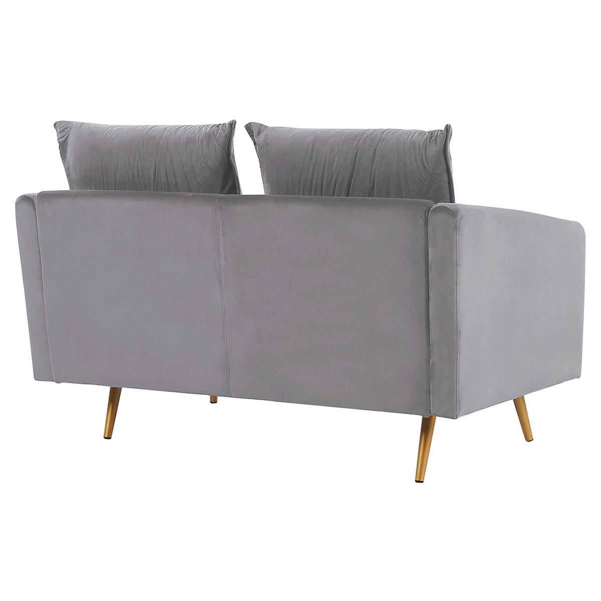 2-SITZER-SOFA Samtstoff Grau Maura - Grau, Textil (130/83/78cm) - Beliani