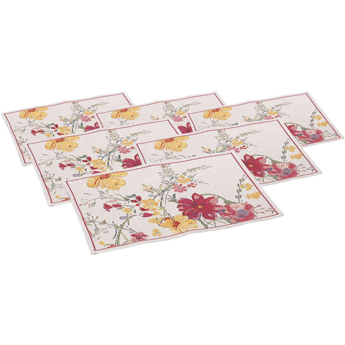 PLATZESETS Mariefleur bunt 49 x 32,5 cm 6er Set - Multicolor, Textil (49/32.5/1cm) - Villeroy & Boch