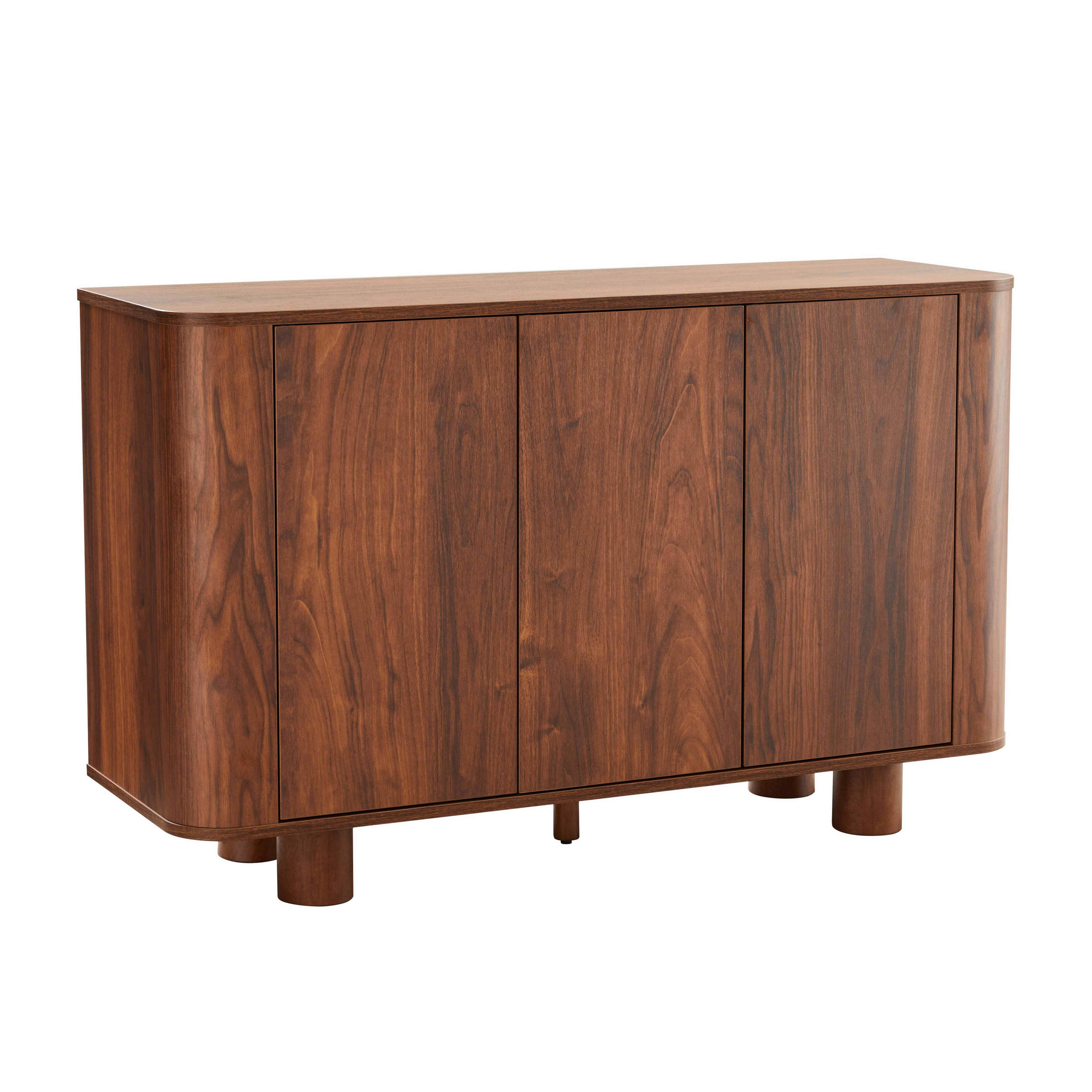 SIDEBOARD 120 cm, dunkles holz - Dunkelbraun/Braun, Holz (40/75/120cm) - Oviala
