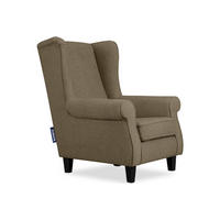 OHRENSESSEL MILES Massivholzbeine schwarz, braun - Braun, Holzwerkstoff/Buchenholz (82/105/97cm) - KONSIMO®