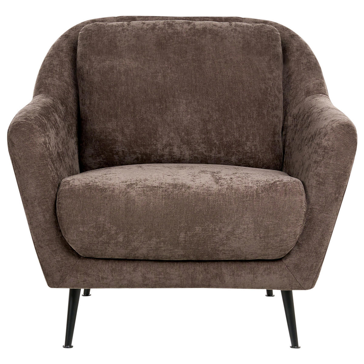 SESSEL Chenillegewebe Dunkelbraun Eiby - Dunkelbraun, Textil (84/80/90cm) - Beliani