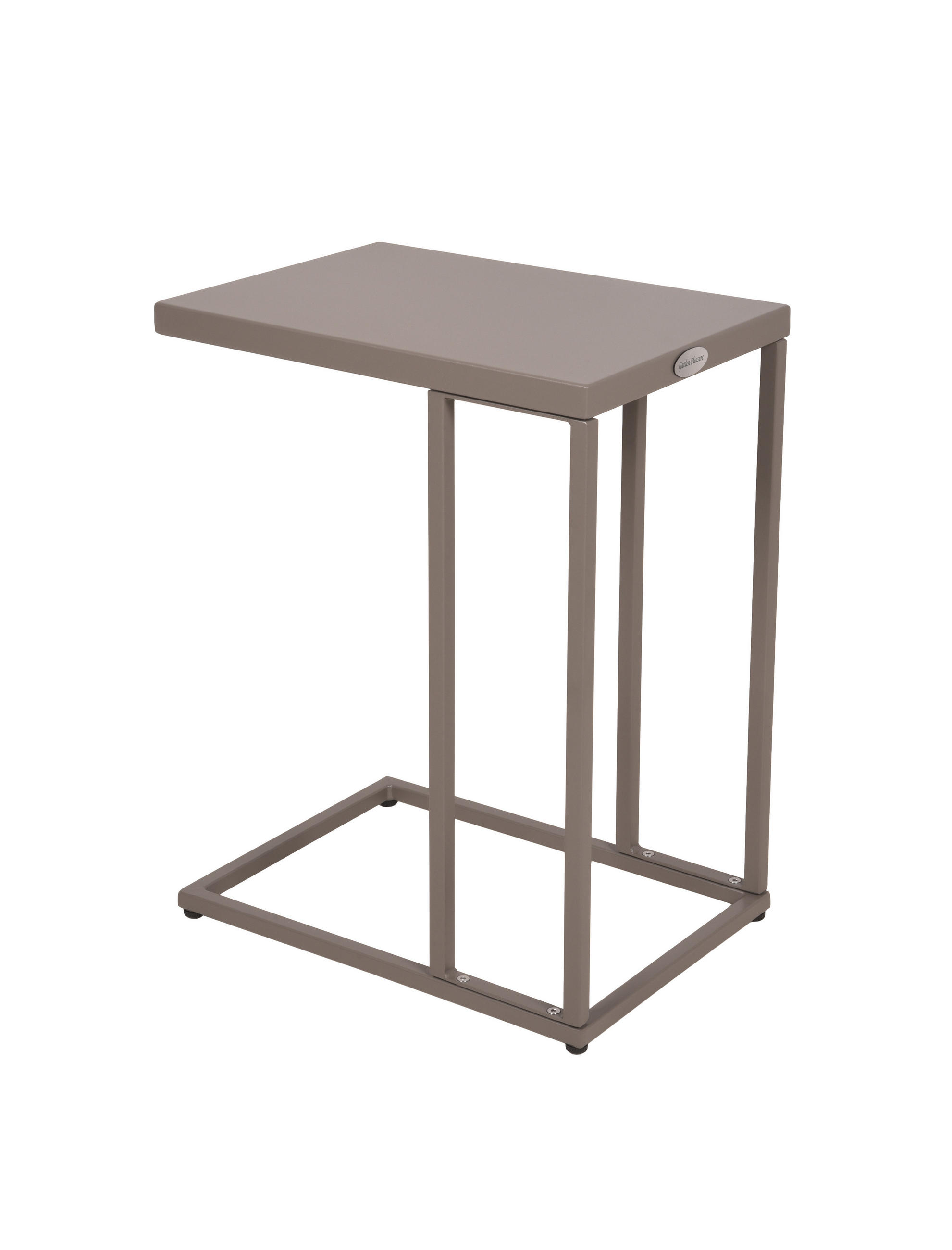 BEISTELLTISCH Ines Stahl Taupe 56x31x43cm - Taupe, Metall (43/31/56cm) - DELUKE