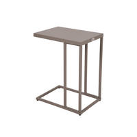 BEISTELLTISCH Ines Stahl Taupe 56x31x43cm - Taupe, Metall (43/31/56cm) - DELUKE