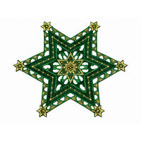 STERNE Deckchen Weihnachten Advent 85 cm Grün - Grün, Textil (85cm) - TiborTex