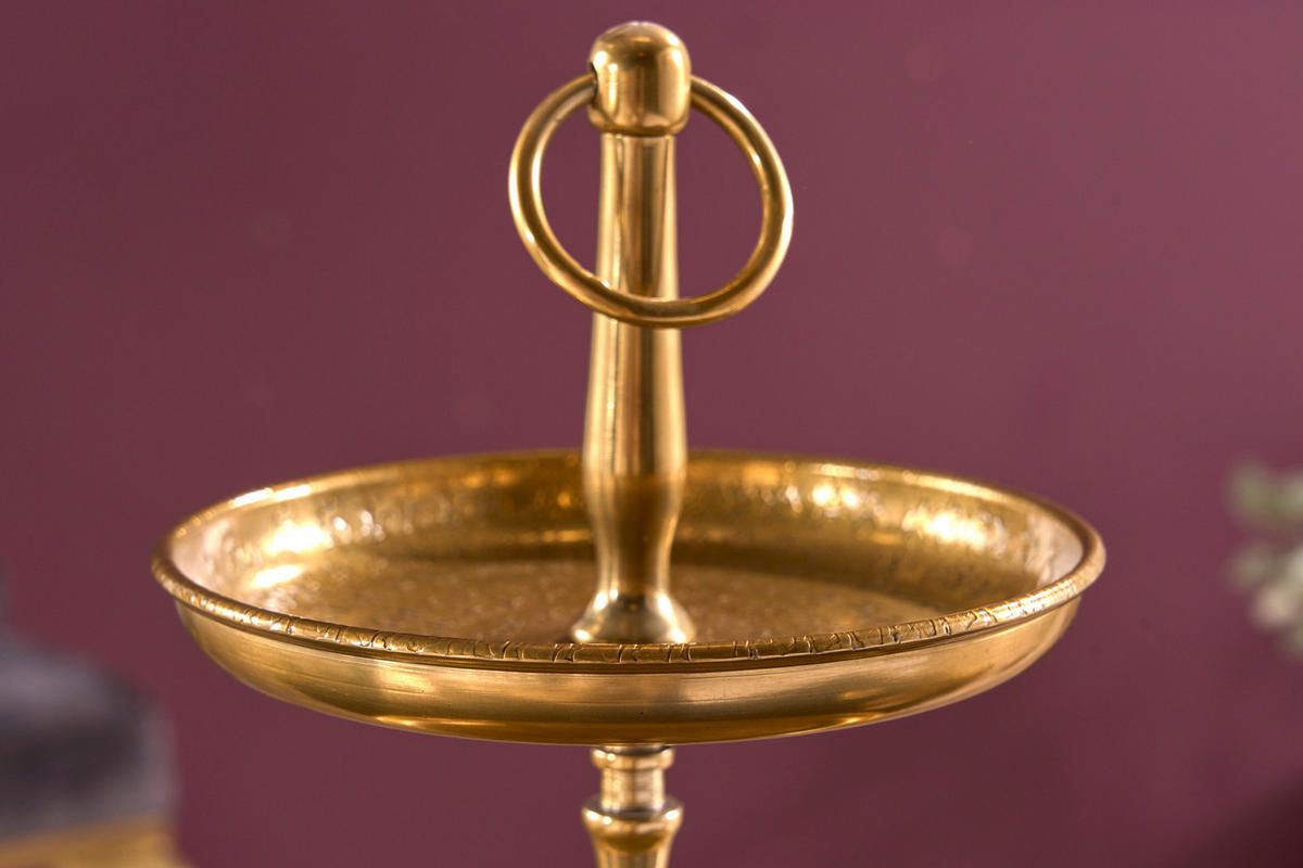 ETAGERE ORIENT Metall Gold 50 cm - Goldfarben, Metall (26/47cm) - riess-ambiente