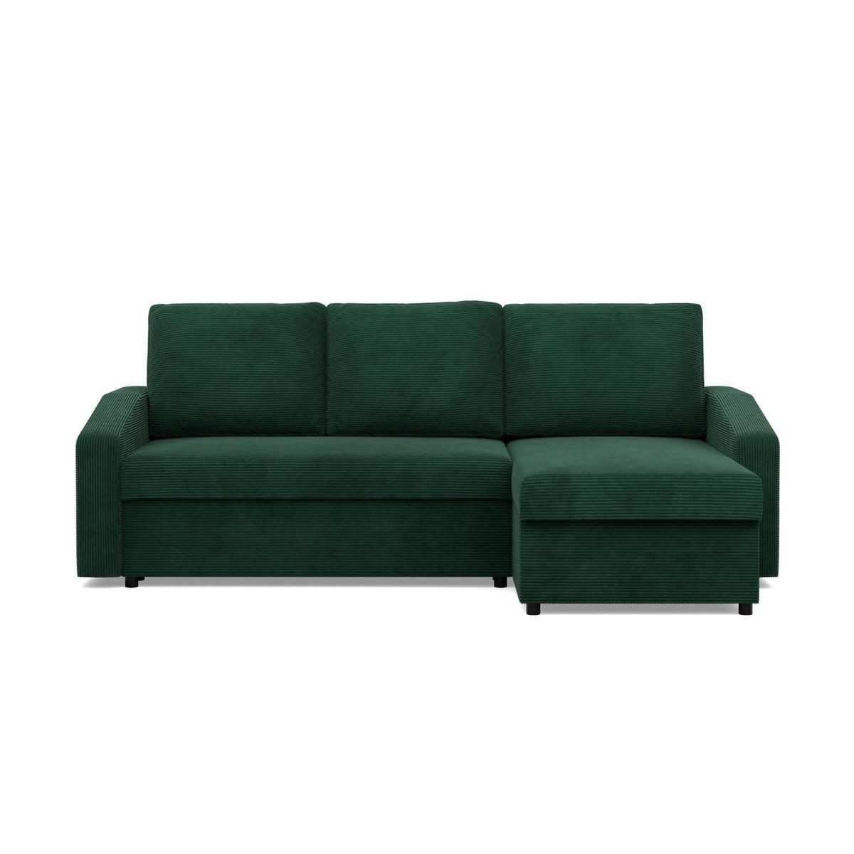 ECKSOFA MIT SCHLAFFUNKTION NEO, Cord - Dunkelgrün - Grün, Textil (231/140cm) - Mebligo