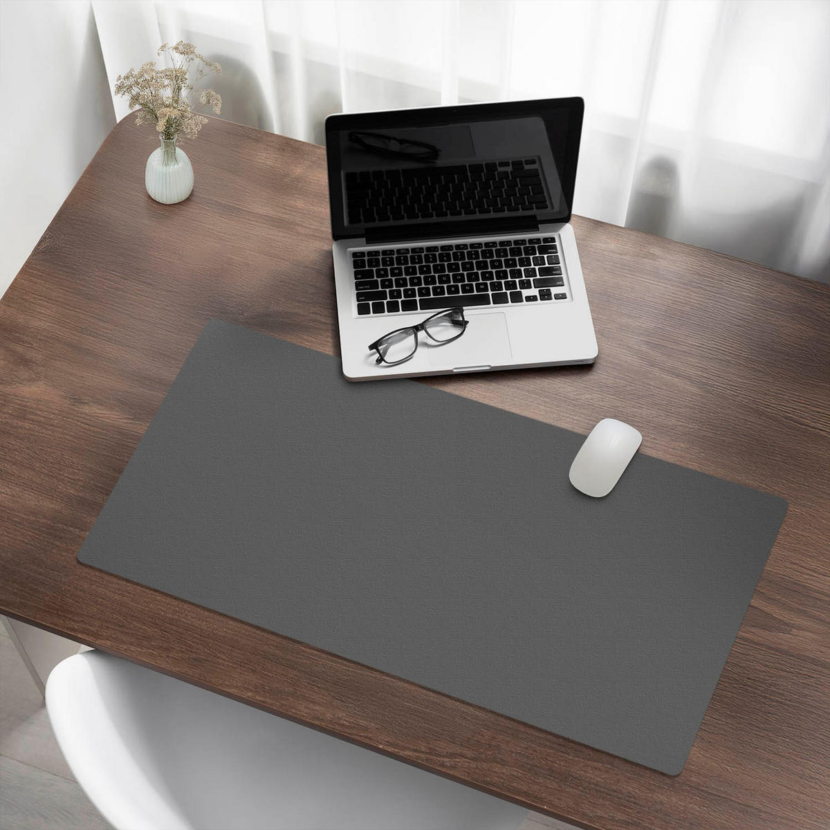 SCHREIBTISCHUNTERLAGE 90x45 cm Grey - Grau, Kunststoff (1.6/90/45cm) - Wallfluent