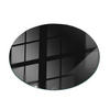 TISCHPLATTE Ø60 cm Glatte Schwarze Oberfläche Rund - Schwarz Hochglanz/Robinienfarben, Glas (60/60/0.4cm) - TULUP