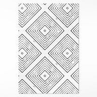 TEPPICH 120x180 cm Regelmäßige Quadrate Boho Muster - Schwarz/Weiß, Kunststoff (120/180cm) - Wallfluent