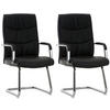 SCHWINGSTUHL 2er Set Lederlook schwarz - Schwarz, Textil/Metall (49/105/60cm) - CLP