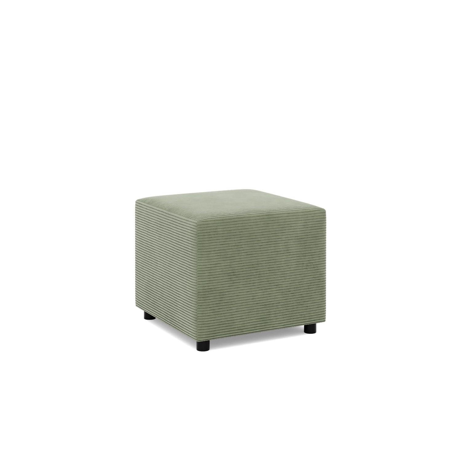 SITZPOUF 50 X 50 NEO, Cord - Grün - Grün, Textil (51/40/51cm)