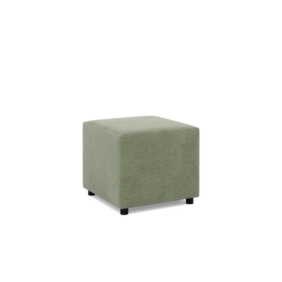 SITZPOUF 50 X 50 NEO, Cord - Grün - Grün, Textil (51/40/51cm)
