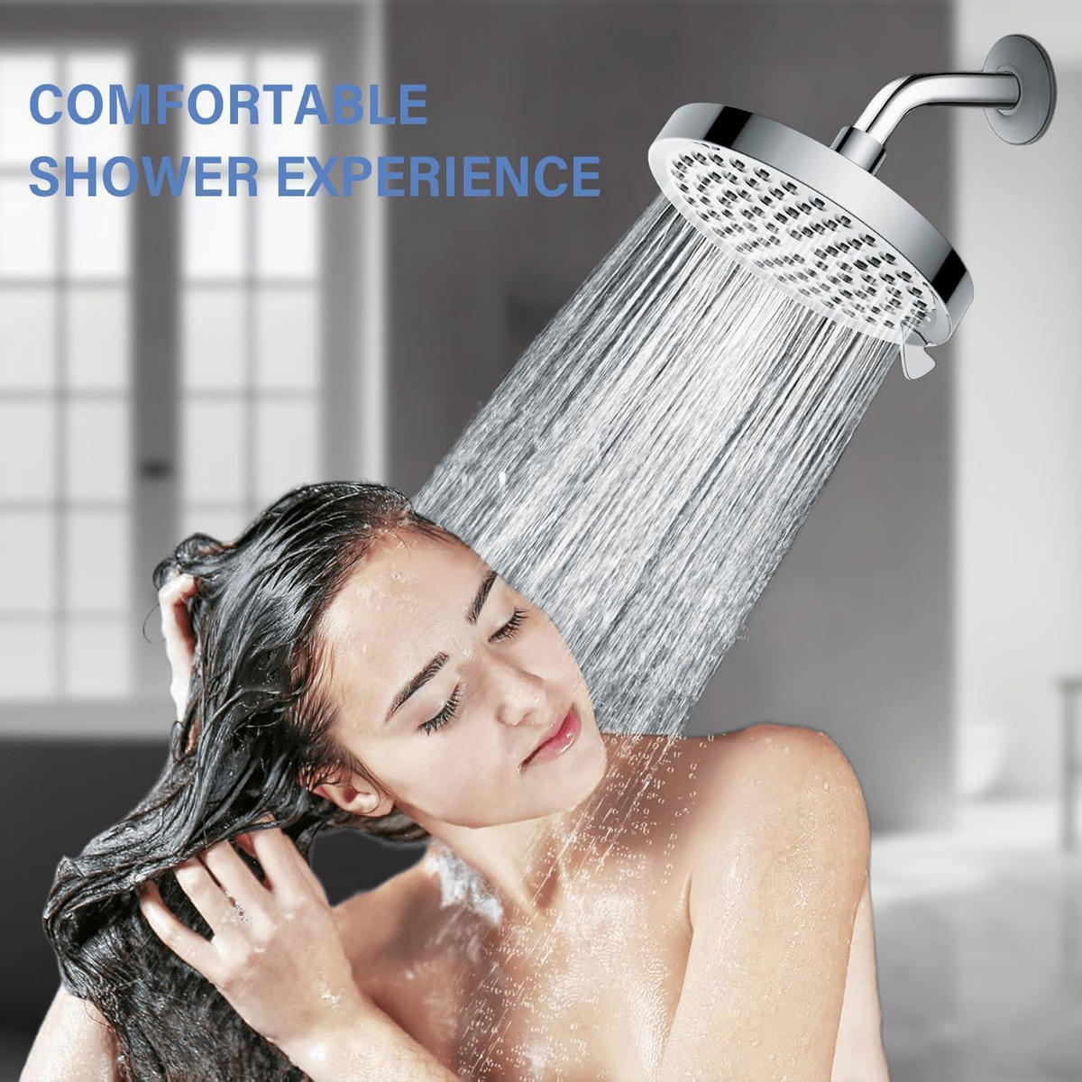 REGENDUSCHE 6 Zoll 7 Duschmodi Chrom - Silberfarben, Metall (15.2/12.7/7.5cm)