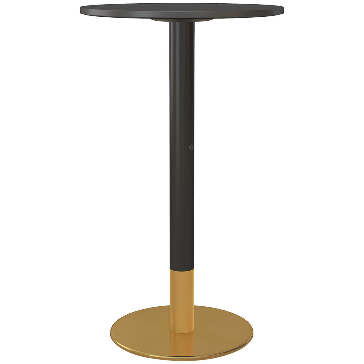 BARTISCH DE-14736 rund mit Stahlgestell Schwarz - Schwarz, Holzwerkstoff (60/60/102cm) - ComfortXL